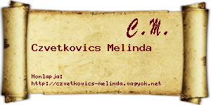 Czvetkovics Melinda névjegykártya