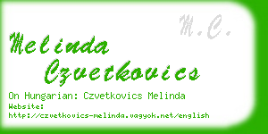 melinda czvetkovics business card